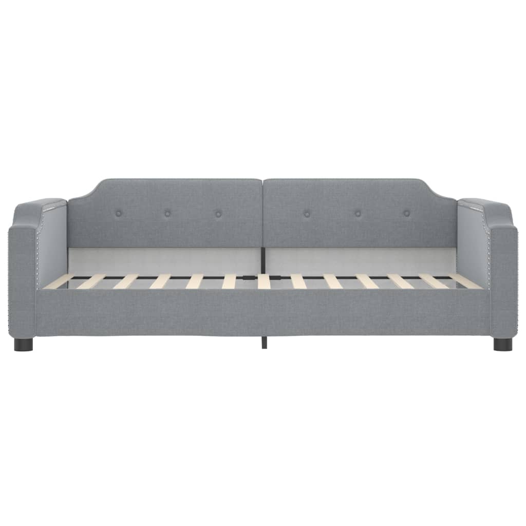 vidaXL Slaapbank met matras 90x190 cm stof lichtgrijs grijs, foto 4