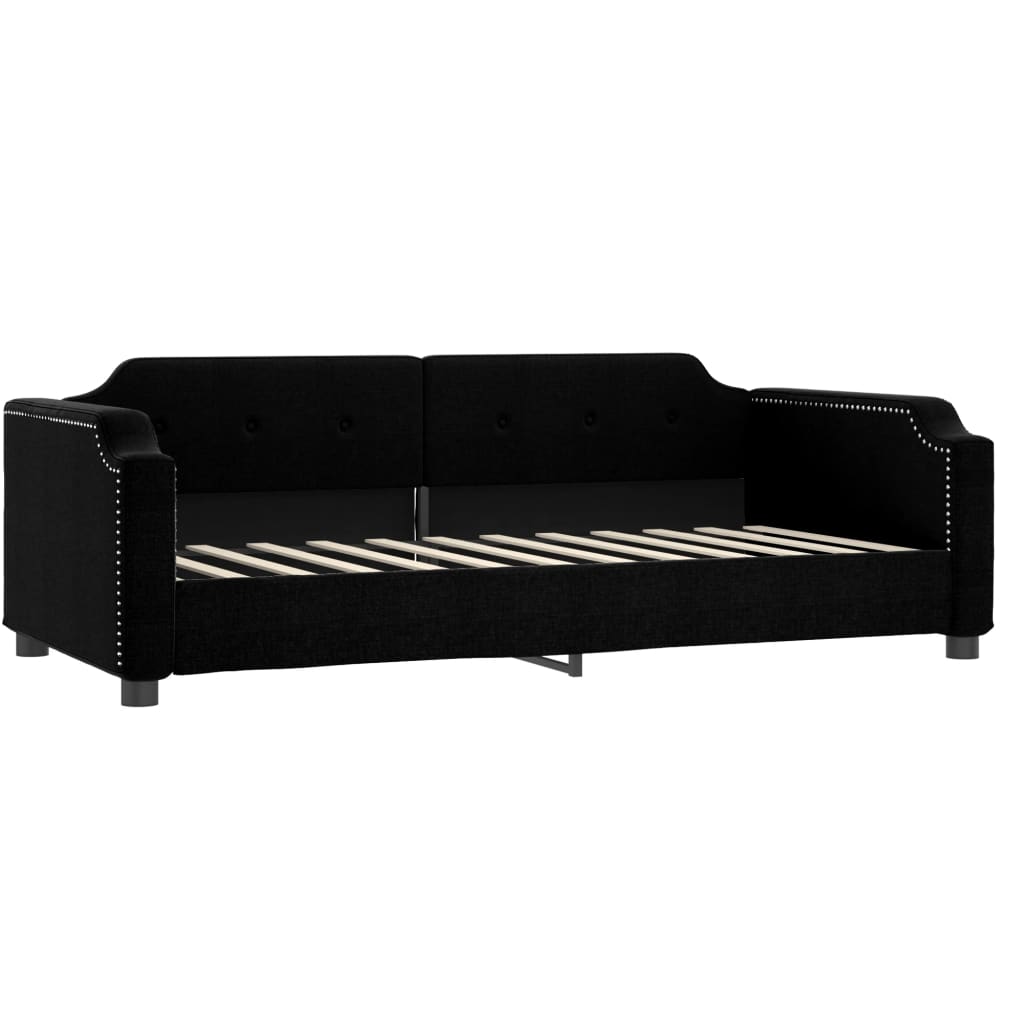 vidaXL Slaapbank met matras 90x190 cm stof zwart afbeelding