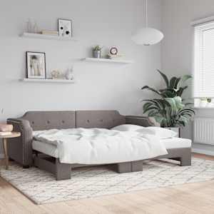 Válenda s přistýlkou taupe 80 x 200 cm textil - obrázek 1