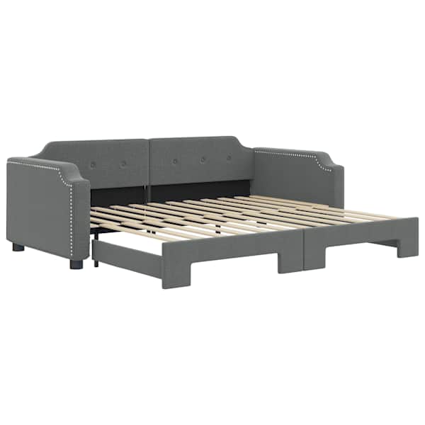 vidaXL diivanvoodi v&auml;ljat&otilde;mmatava osaga ilma madratsita, 90x200 cm