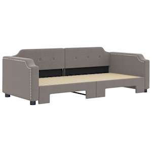 Válenda s přistýlkou taupe 90 x 200 cm textil - obrázek 3