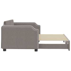Válenda s přistýlkou taupe 90 x 200 cm textil - obrázek 4