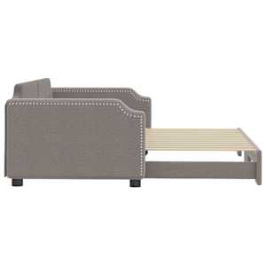 Válenda s přistýlkou taupe 100 x 200 cm textil - obrázek 4