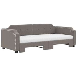 Válenda s přistýlkou a matracemi taupe 90 x 200 cm textil - obrázek 3