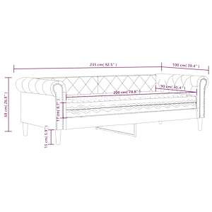 Válenda s matrací bílá 90 x 200 cm umělá kůže - obrázek 12