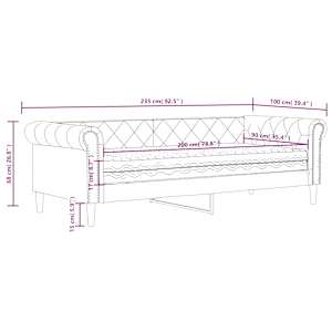 Válenda s matrací krémová 90 x 200 cm umělá kůže - obrázek 12