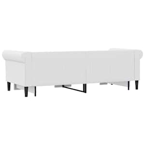 Válenda s přistýlkou bílá 90 x 200 cm umělá kůže - obrázek 5