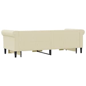 Válenda s přistýlkou krémová 90 x 200 cm umělá kůže - obrázek 5