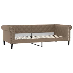 Válenda s přistýlkou cappuccino 90 x 200 cm umělá kůže - obrázek 6