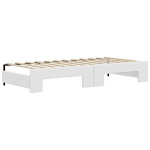 Válenda s přistýlkou a matracemi bílá 90 x 200 cm umělá kůže - obrázek 5