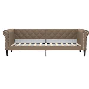 Válenda s přistýlkou a zásuvkami cappuccino 90x200cm umělá kůže - obrázek 7