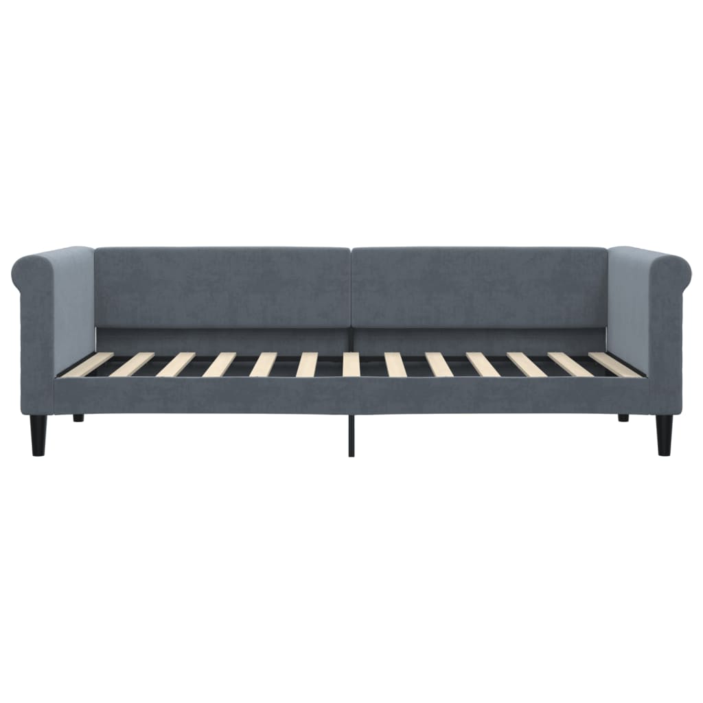 vidaXL Slaapbank met matras 80x200 cm fluweel donkergrijs grijs, foto 4