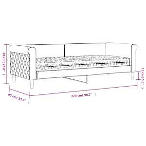Válenda s matrací tmavě zelená 80 x 200 cm samet - obrázek 12