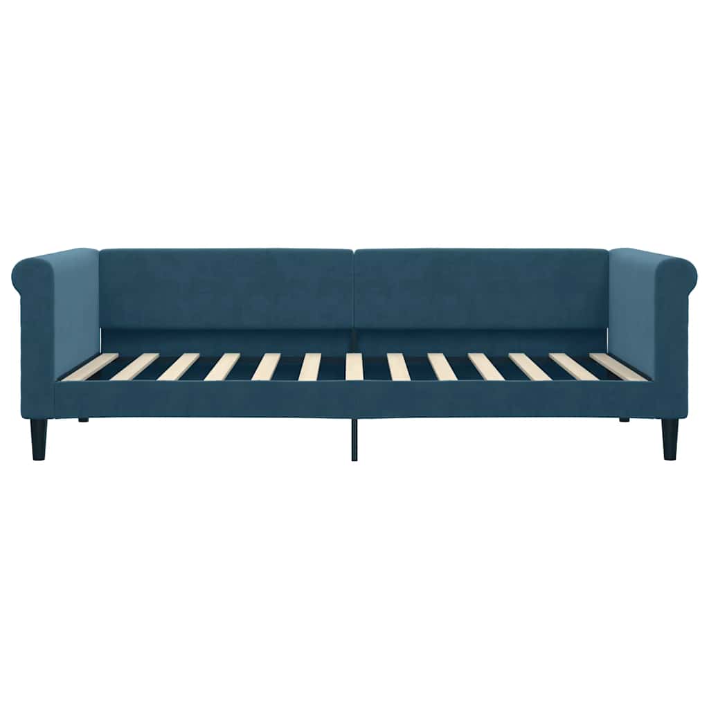 vidaXL Slaapbank met matras 90x200 cm fluweel blauw, foto 4