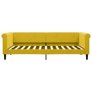 Válenda s matrací žlutá 90 x 200 cm samet - obrázek 4