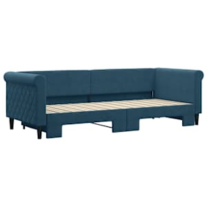 vidaXL Tagesbett Ausziehbar Blau 80x200 cm Samt