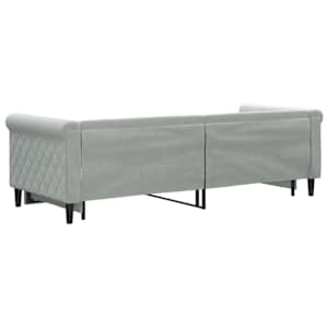 Válenda s přistýlkou světle šedá 80 x 200 cm samet - obrázek 5