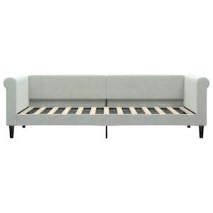 Válenda s přistýlkou světle šedá 80 x 200 cm samet - obrázek 7