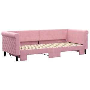 vidaXL Tagesbett Ausziehbar Rosa 80x200 cm Samt