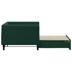 Válenda s přistýlkou tmavě zelená 90 x 200 cm samet - obrázek 4