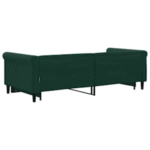 Válenda s přistýlkou tmavě zelená 90 x 200 cm samet - obrázek 5