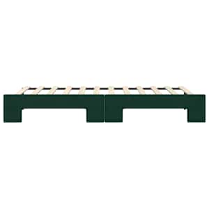 Válenda s přistýlkou tmavě zelená 90 x 200 cm samet - obrázek 9