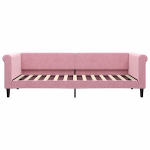 Válenda s přistýlkou růžová 90 x 200 cm samet - obrázek 7
