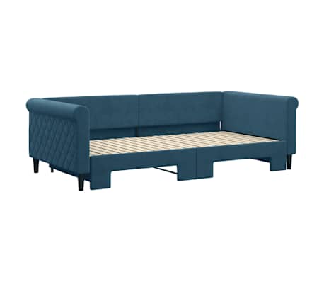 vidaXL Dnevni krevet na razvlačenje plavi 100 x 200 cm bar&scaron;unasti