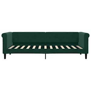Válenda s přistýlkou a zásuvkami tmavě zelená 80 x 200 cm samet - obrázek 7