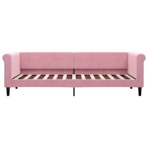 Válenda s přistýlkou a zásuvkami růžová 80 x 200 cm samet - obrázek 7