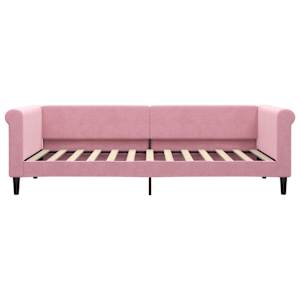 Válenda s přistýlkou a zásuvkami růžová 90 x 200 cm samet - obrázek 7