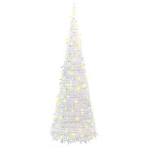 Umělý vánoční stromek pop-up 200 LED diod bílý 210 cm - obrázek 5