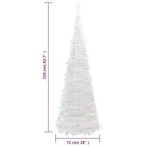 Umělý vánoční stromek pop-up 200 LED diod bílý 210 cm - obrázek 9