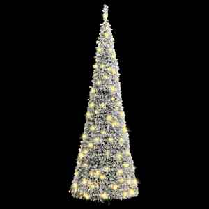 Umělý vánoční stromek pop-up zasněžený 100 LED diod 150 cm - obrázek 2