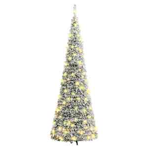Umělý vánoční stromek pop-up zasněžený 100 LED diod 150 cm - obrázek 5