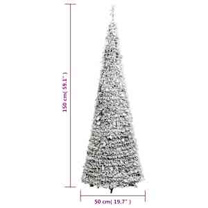 Umělý vánoční stromek pop-up zasněžený 100 LED diod 150 cm - obrázek 9