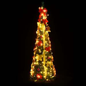 Umělý vánoční stromek pop-up 50 LED diod zelený 120 cm - obrázek 2