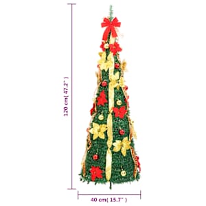 Umělý vánoční stromek pop-up 50 LED diod zelený 120 cm - obrázek 9