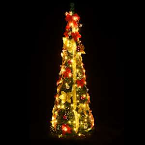 Umělý vánoční stromek pop-up 100 LED diod zelený 150 cm - obrázek 2
