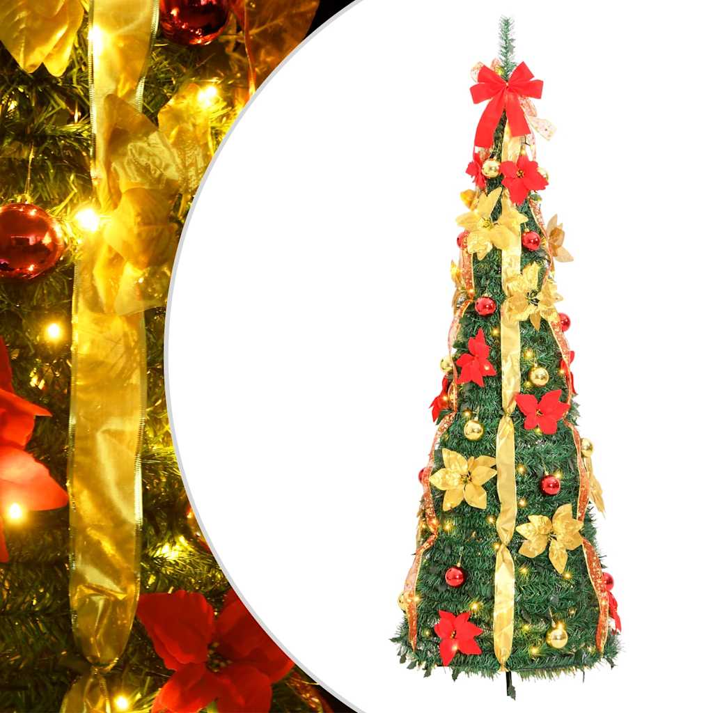 vidaXL Brad de Crăciun artificial pop-up 150 LED-uri verde 180 cm