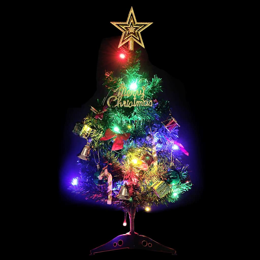 Mini Artificial Pre-lit Christmas Tree Set with 30 LEDs (23.6 in) & 20 LEDs (17. - Picture 3 of 22