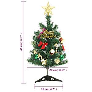 Mini umělý vánoční stromek s LED osvětlením zelený 20 LED 45 cm - obrázek 11