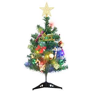 Mini umělý vánoční stromek s LED osvětlením zelený 20 LED 45 cm - obrázek 4