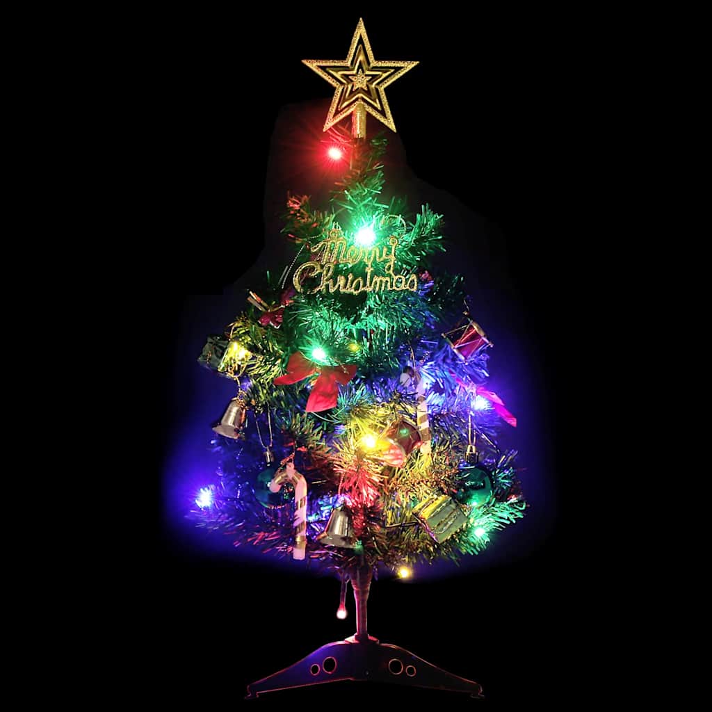 Mini Artificial Pre-lit Christmas Tree Set with 30 LEDs (23.6 in) & 20 LEDs (17. - Picture 13 of 22