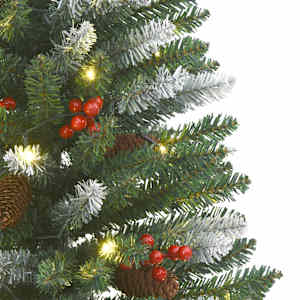 Umělé vánoční stromky 2 ks 100 LED diod zelené a bílé 120 cm - obrázek 5