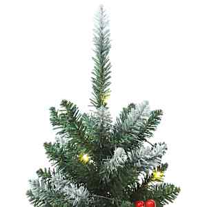 Umělé vánoční stromky 2 ks 100 LED diod zelené a bílé 120 cm - obrázek 6