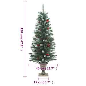 Umělé vánoční stromky 2 ks 100 LED diod zelené a bílé 120 cm - obrázek 10
