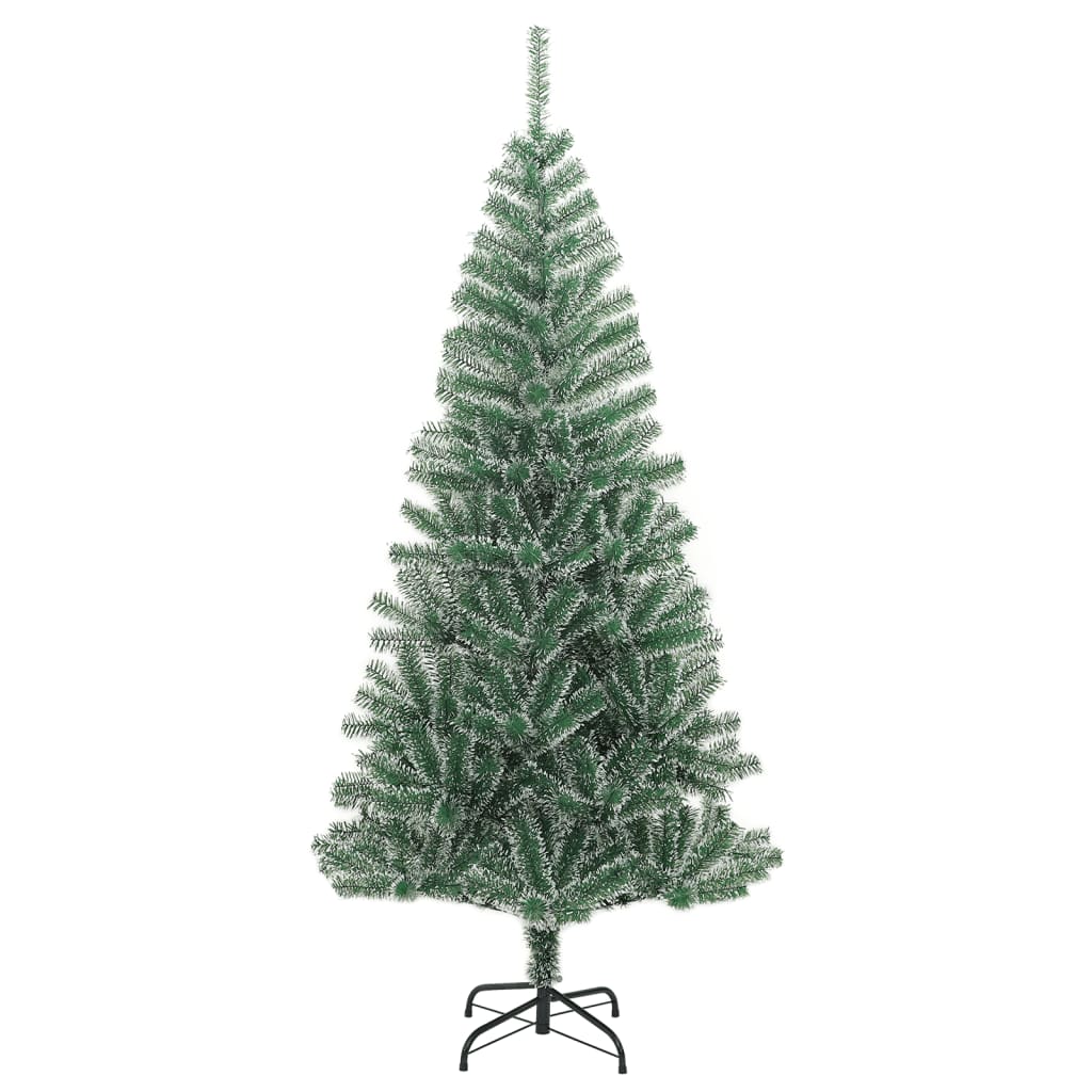 vidaXL Kunstkerstboom met sneeuw 210 cm groen afbeelding