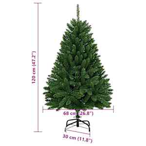 Umělý sklápěcí vánoční stromek se stojanem zelený 120 cm - obrázek 8