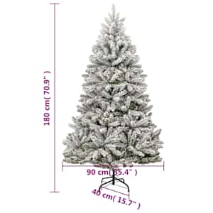 Umělý sklápěcí vánoční stromek se sněhem 180 cm - obrázek 9